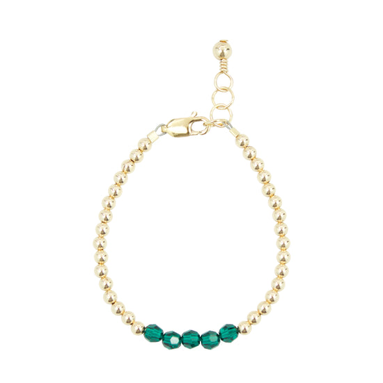 May Birthstone Baby Bracelet (4MM beads)
