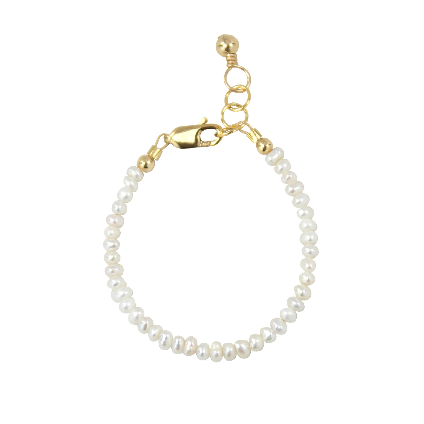 Load image into Gallery viewer, Mini Freshwater Pearl Baby Bracelet (2MM beads)
