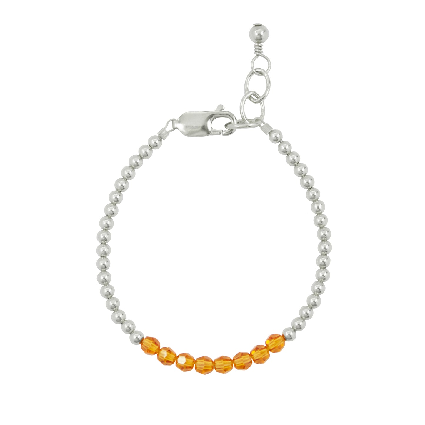 November Birthstone Adult Bracelet (3MM + 4MM beads)
