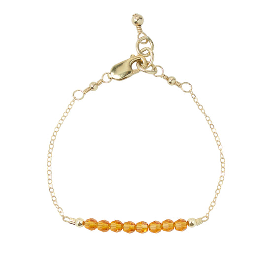 November Adult Chain Bracelet (4MM beads)