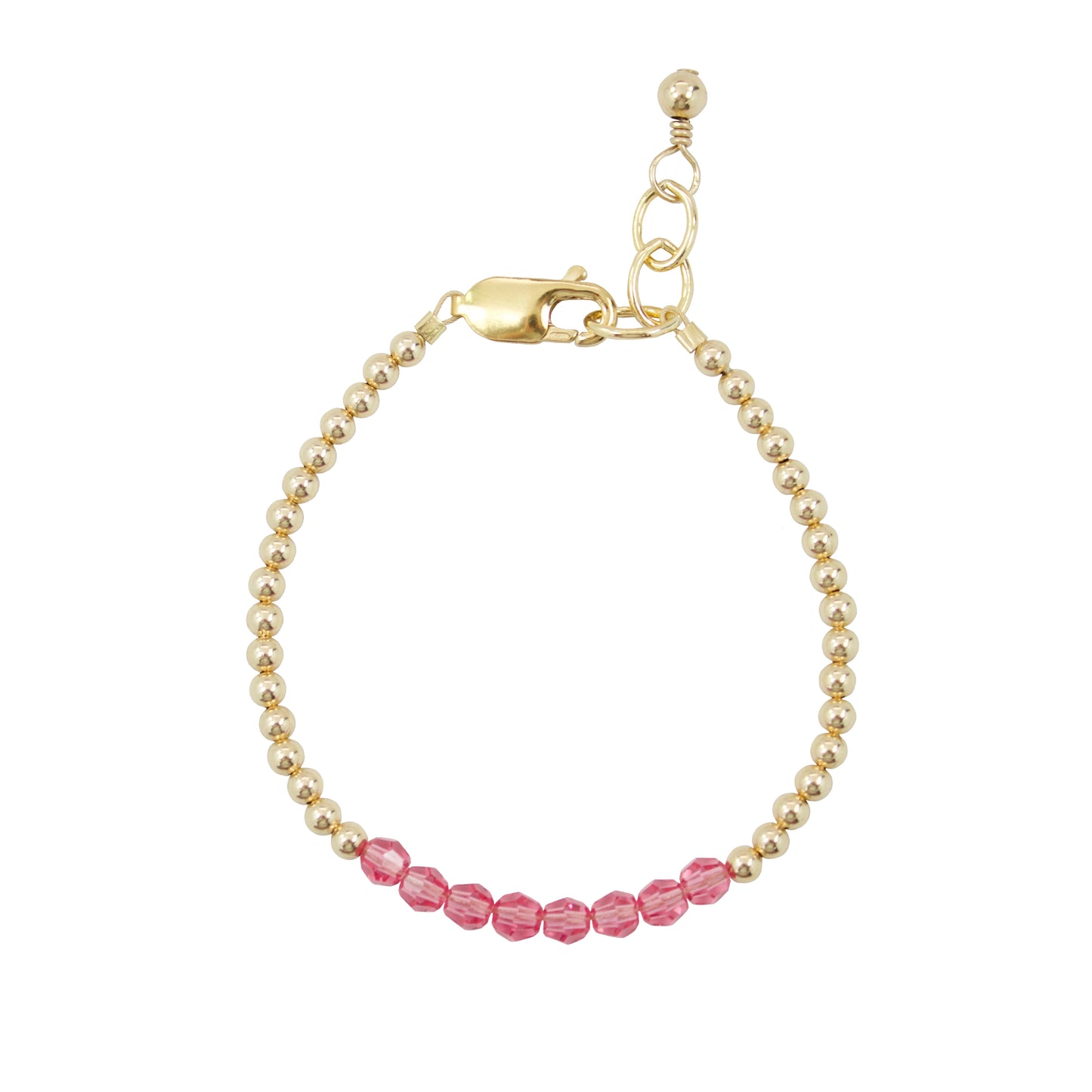 October Birthstone Adult Bracelet (3MM + 4MM beads)