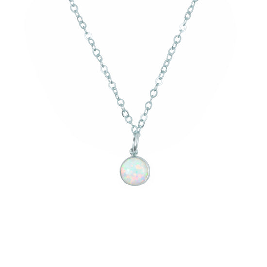 Opal Droplet Necklace (6MM)