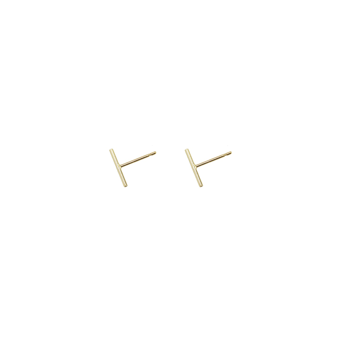 Load image into Gallery viewer, gold filled bar stud. gold bar stud earring. peace earrings. gold filled peace stud. Gems by Laura. gold filled stud earrings. 
