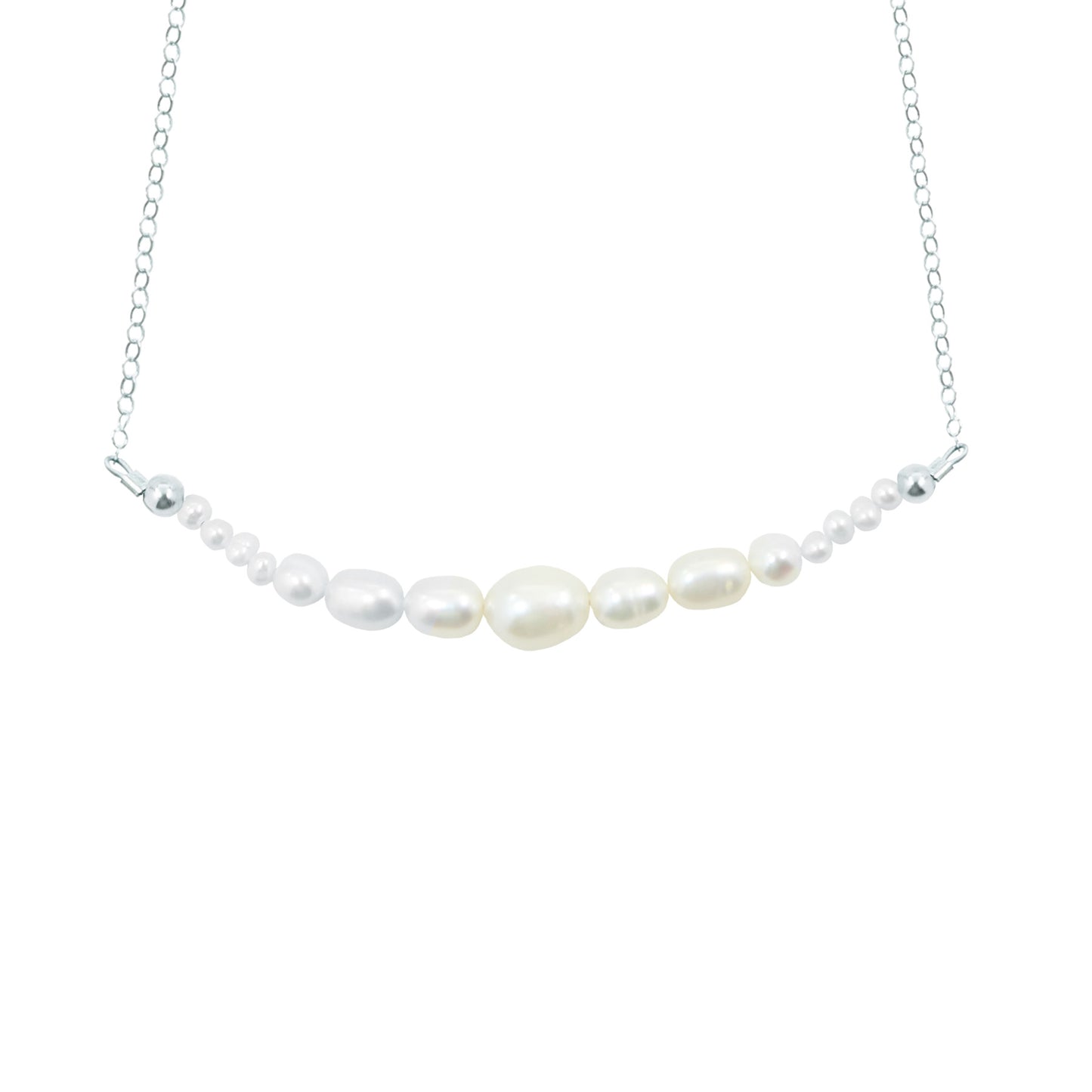 Load image into Gallery viewer, Freshwater Pearl Arc Necklace
