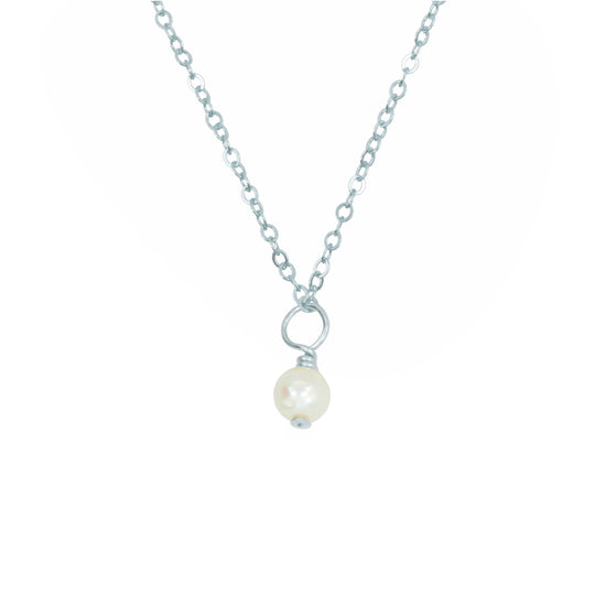 Pearl Droplet Necklace (6MM Beads)