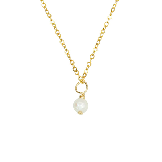 Pearl Droplet Necklace (6MM Beads)