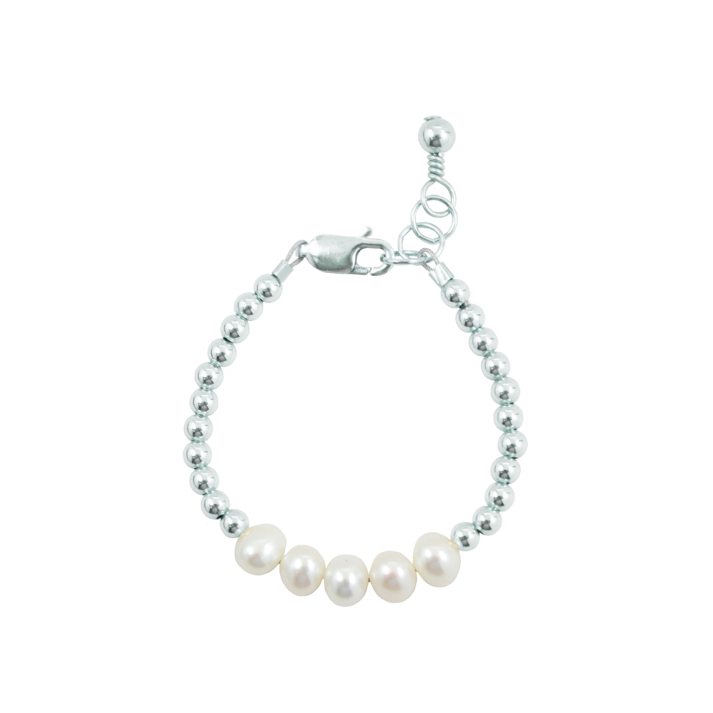 3mm Tiny Blessings Beads, Baby/Children's Beaded Bracelet for Girls - Sterling Silver