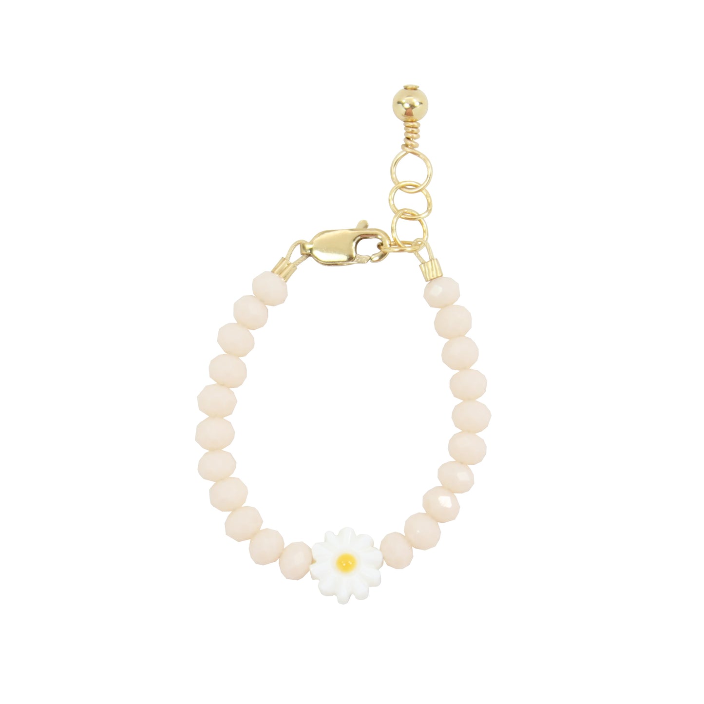 Daisy Baby Bracelet (Seashell 4MM Beads)