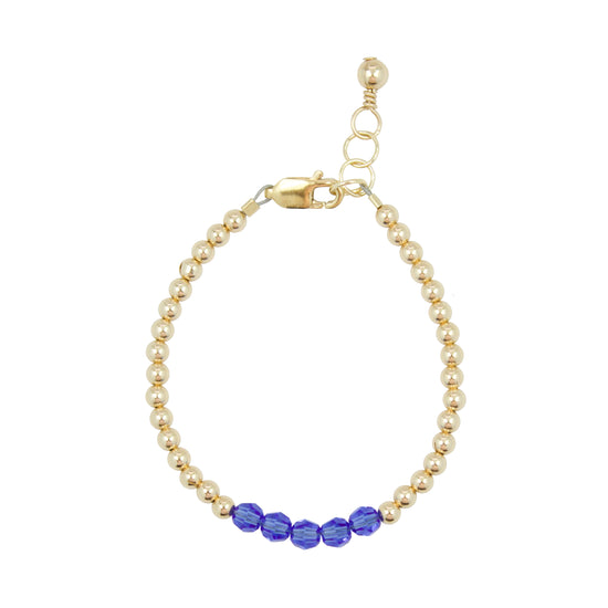 September Birthstone Baby Bracelet (4MM beads)