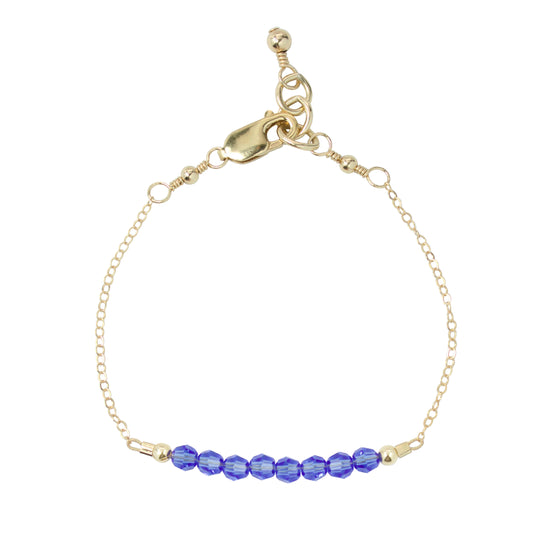 September Adult Chain Bracelet (4MM beads)