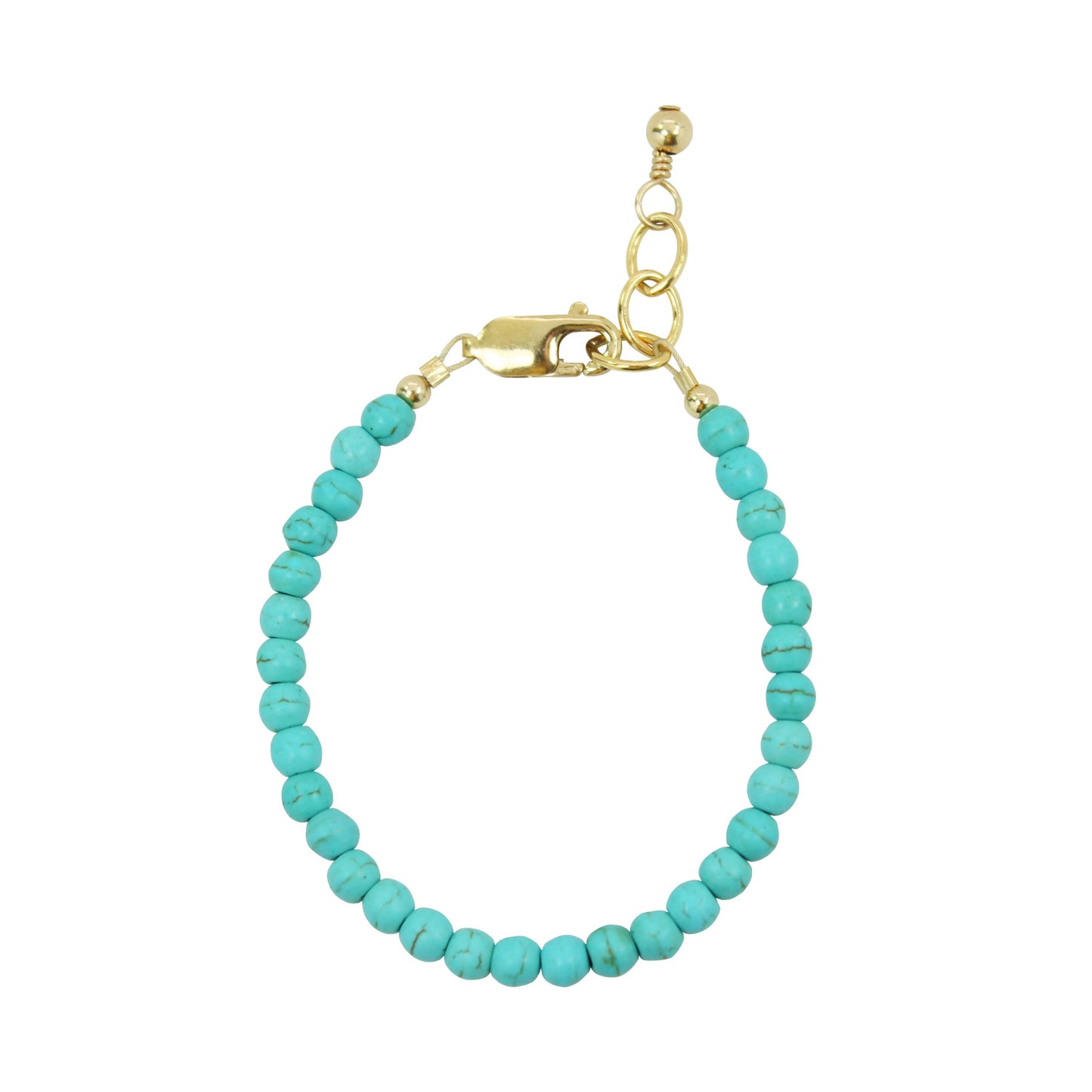 Turquoise Adult Bracelet (4MM beads)