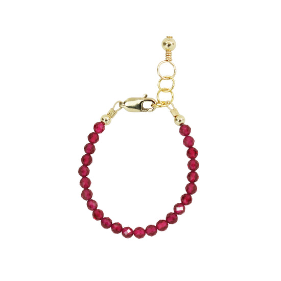 Red and gold beaded baby bracelet